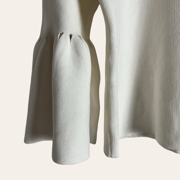 Eliza J Ivory Bell Cutout Sleeve Knit Blouse Top Size XL - Picture 5 of 9